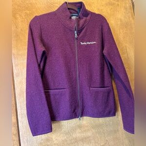 Harley Davidson 100% Wool Full Zip Jacket Women's Medium jacket